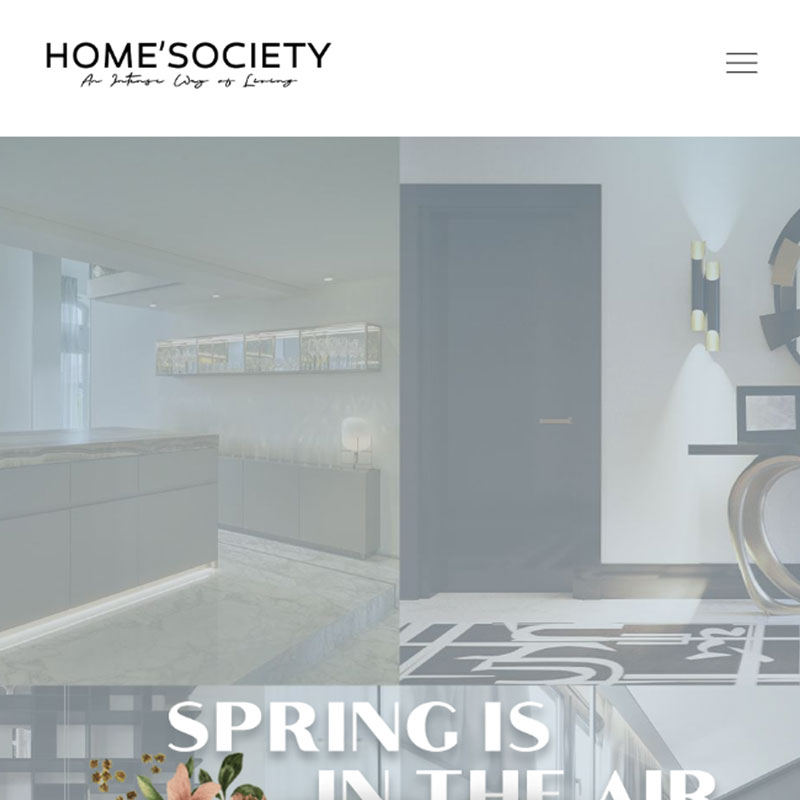 Home Society website using virtual showroom