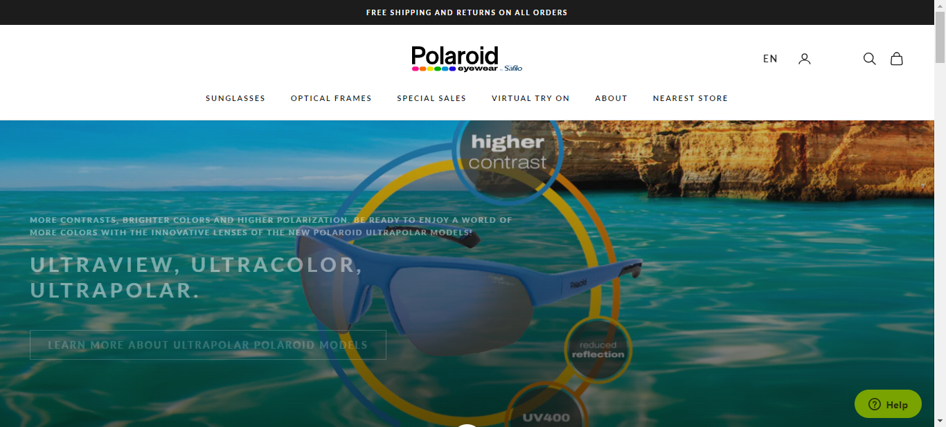 polaroid: italian craftsmanship on eyewear website 