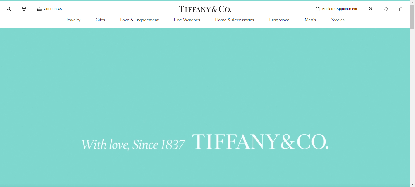 Tiffany Co- Jewelry store with virtual try-on