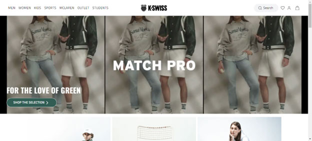 K-Swiss- Shopify Stores for Functional Athletics